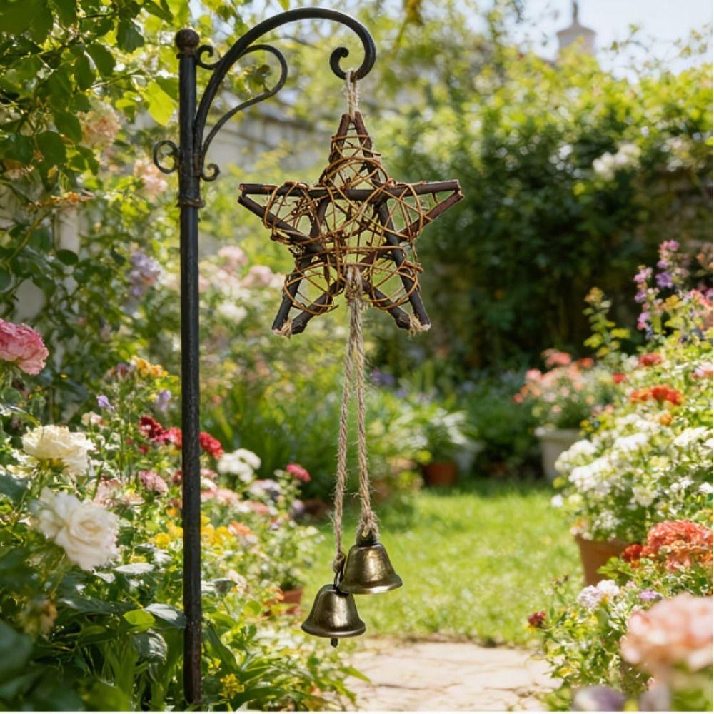 Weaving Christmas Bell Hanging Decoration Brown Wind Chime Pendant Hanging Decorative Bell  Gift