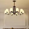 Retro French Iron and Glass Chandelier: Ideal for Living Room, Dining Room, or Bedroom