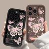 Розовый узор бабочки модный женский мягкий силиконовый чехол для телефона iPhone 15 Pro 11 13 12 14 Pro Max XR XS Max 7 8 Plus SE противоударный защитный чехол