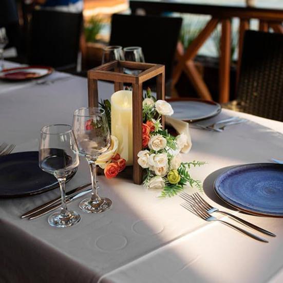 Подставка для цветов из деревянного каркаса, искусственный шелковый цветок, подставка для свечей для чайных свечей, свадьба