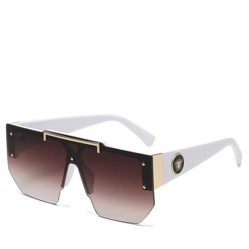 Modern Unisex Large Frame Sunglasses With Blue Lens And Polycarbonate Material For Outdoor Sports And Travel