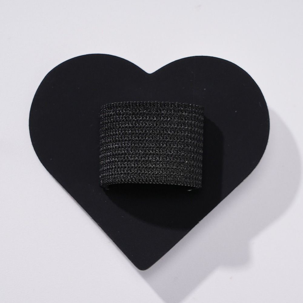 Love Shaped Round Pen Holder Elastic Loop Leather Pen Holder Portable Pen Clamp Notebook