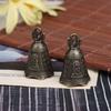 Antique Bell Chinese Mini Sculpture Pray Guanyin Buddha Bell Shui Feng Bell