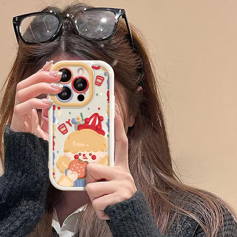 Подходит для чехла для мобильного телефона Apple 15 IPhone 14 Promax Дофаминовая девушка Шнурок 13/12 Силиконовый Прозрачный Xs