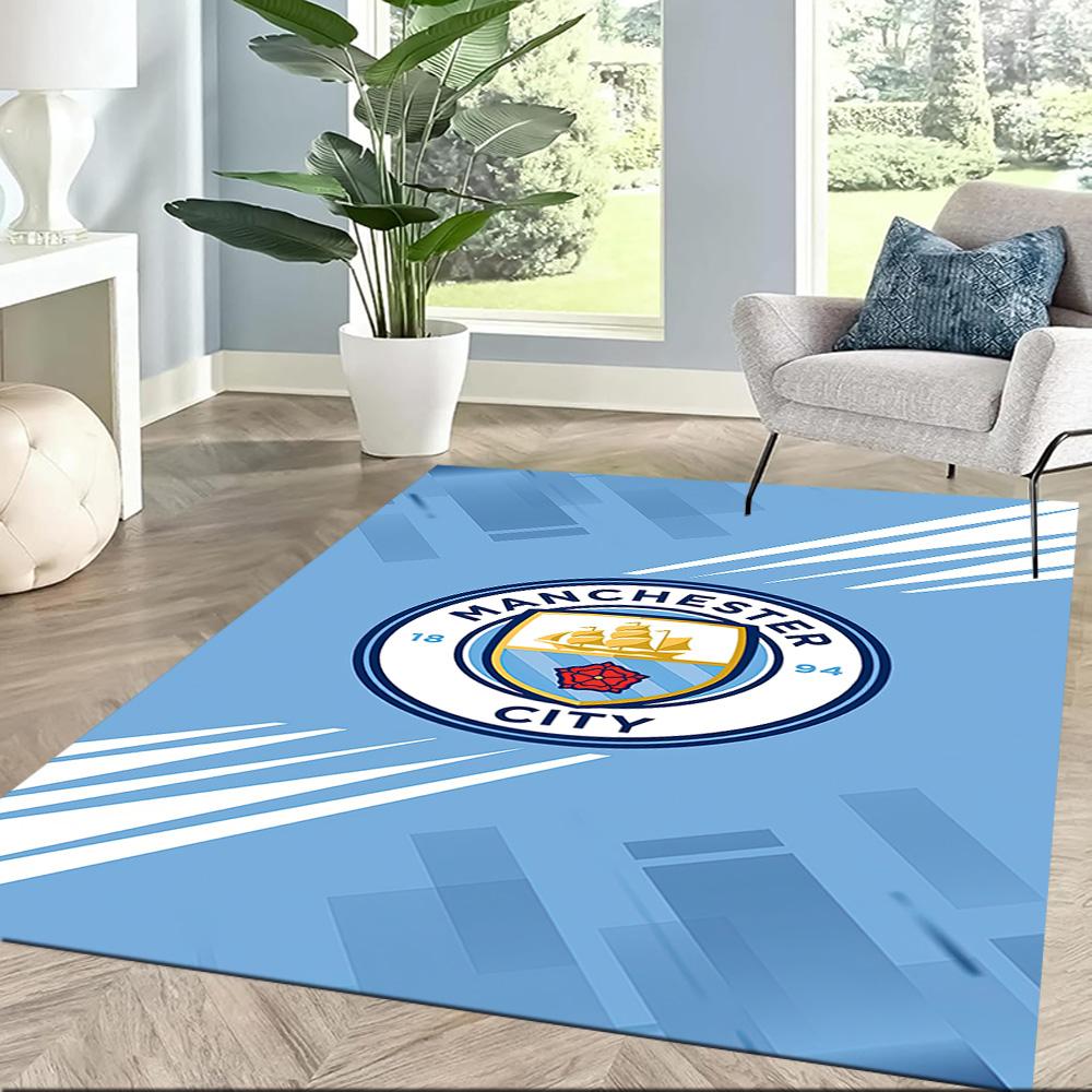 Квадратные ковры Love Manchester City Fc — отличный выбор для гостиных, спален, домашнего декора и в качестве подарков.