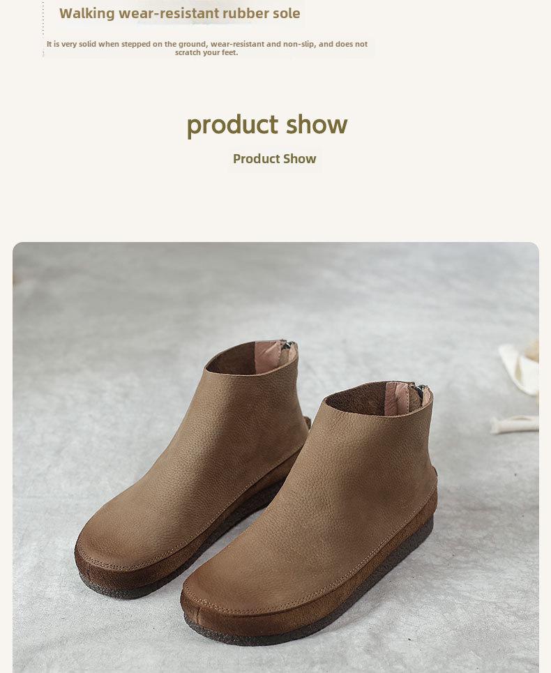 Женские короткие сапоги из натуральной европейской кожи, облегающего кроя, с принтом «трансграничный пятнистый».