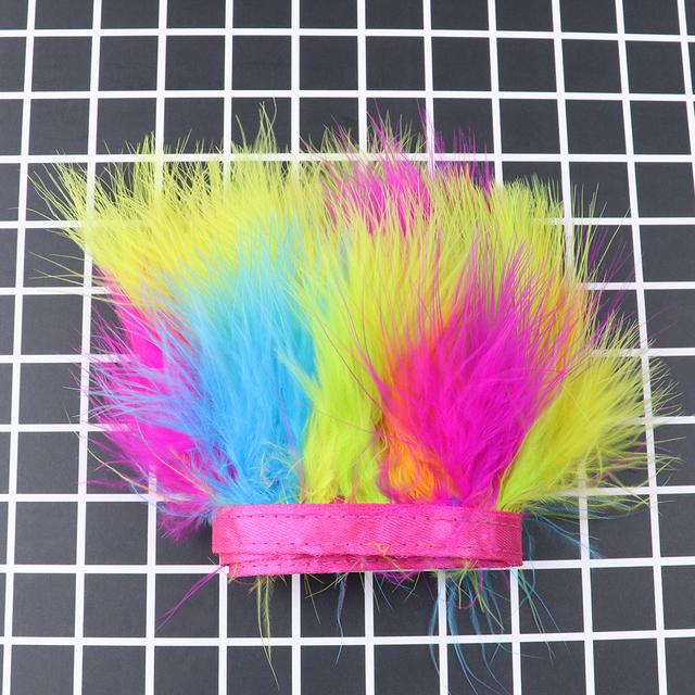 1Meter Fluffy Turkey Feathers Trim Ribbon 8-10Cm Marabou Feather For Craft Fringe Sewing Wedding Party Clothing Dress Decoration