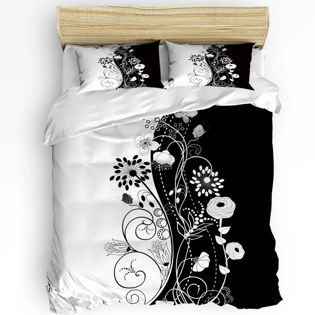 Черно-белый клетчатый простой плед пододеяльник с наволочкой на заказ 3 предмета комплект постельного белья одеяло пододеяльник двуспальная кровать домашний текстиль