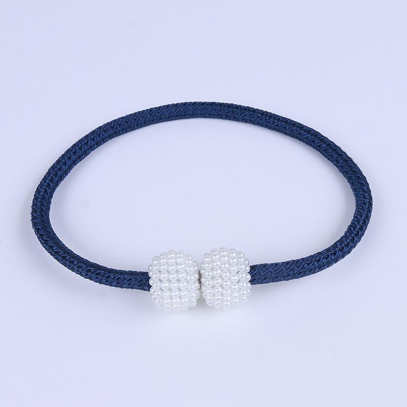 Маленькие магнитные подхваты для штор с жемчугом, без сверления, веревочные пряжки-ремни