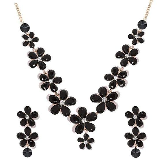 Комплекты украшений для женщин, ожерелье-чокер с кристаллами, комплект украшений с серьгами для девочек/женщин