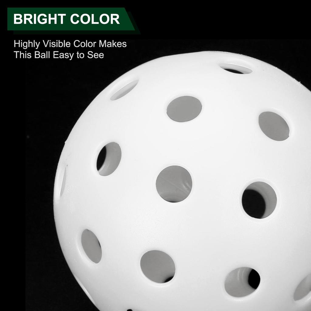 PATIKIL Уличные мячи для пиклбола 40 отверстий Пиклбол 40 штук Любительские мячи для спорта в помещении и на улице Белые