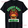 Гамбургер Картофель фри булочки ресторан хлеб вкусно еда из закусочной Футболка винтажный Стиранный Дышащий с принтом Удобный уличная одежда