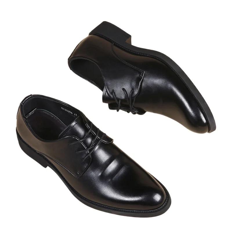Men's Formal Shoes Black Pointed Toe Social Shoe Male High Quality Fashion Cheap Liquidation Luxury Designer Leather Casual 39