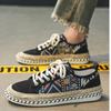 Ethnic Style Men's Canvas Shoes Sewing Casual Flat Shoes Man Breathable Shoes Men Loafers