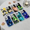 Аниме Чехол для телефона Trent B-Blue L-Lock для iPhone 17,16,15,14,13,12,Pro MAX Черный Матовый Ударопрочный Чехол