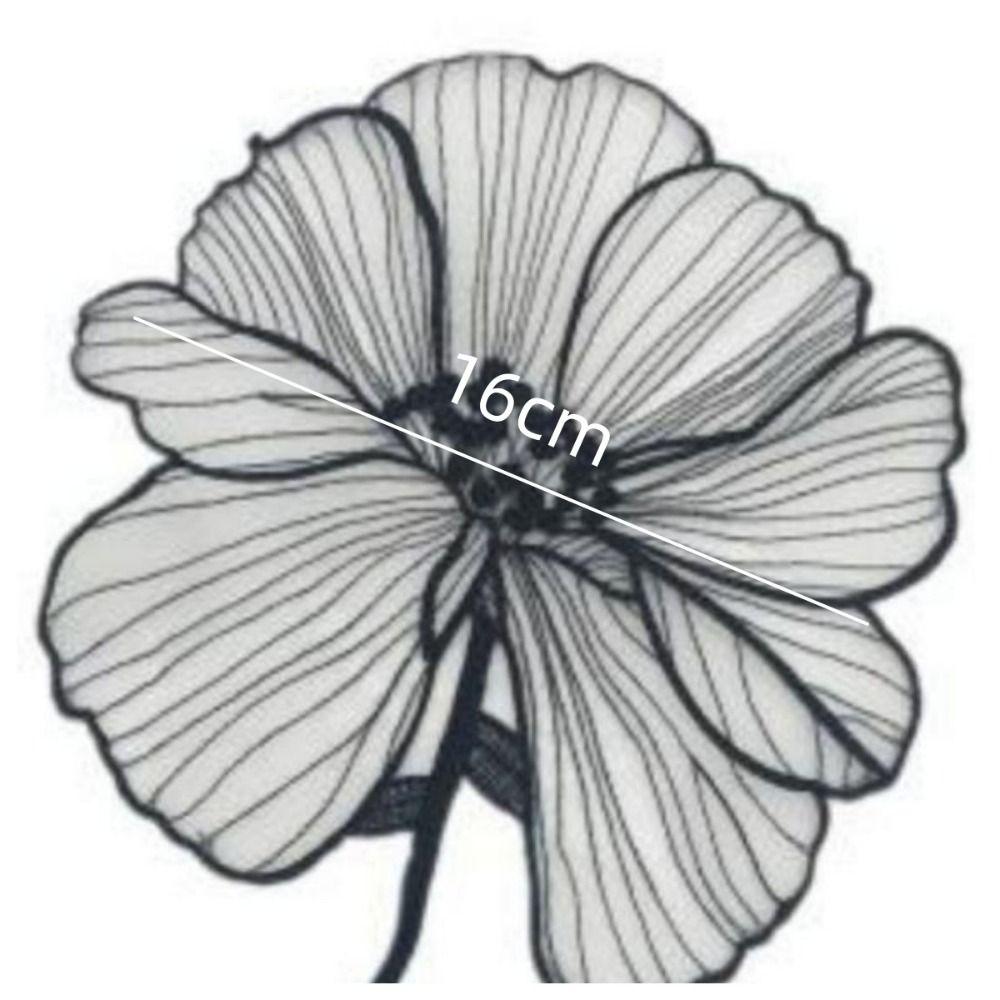 2 шт. Летняя одежда DIY Шить кружевные аппликации Вышитые нашивки Цветок лотоса Цветочные парчи Вышивка