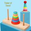 Радужная Ханойская башня: Красочная игра на складывание для обучения в раннем детстве и взаимодействия родителей и детей