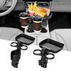 Car Cup Holder Tray with Swivel Base 360 Degree Adjustable Car Cup Holder Food Tray Organized Drink Holder for Car