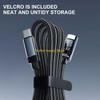 W89C LED Display USB C Cable Bendable USB C Cable for Quick Charging & Data Transfer