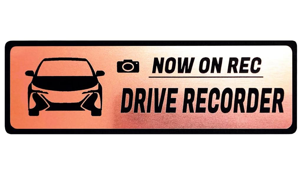 Honami Works Prius PHV 50 Series Dash Cam-Equipped Vehicle Emblem Dash Cam Sticker (Pink Gold)