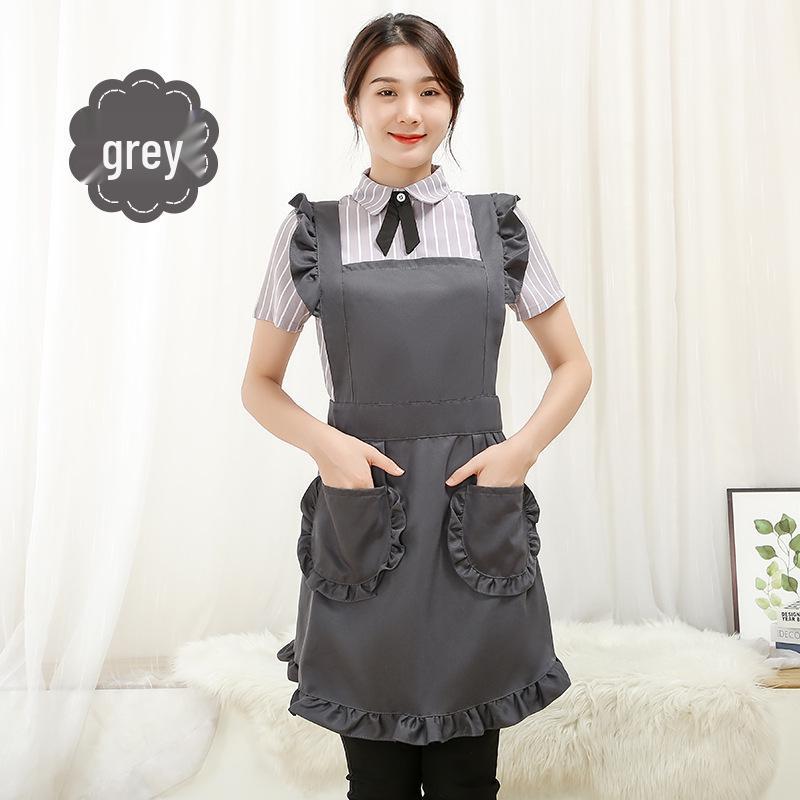 Korean Style Lace Apron - Cute Princess Design for Kitchen, Flower Shop, Nail Artist with Custom Logo Options