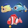 Игрушка для домашних животных Звуковая интерактивная игрушка для собак Форма рыбы Устойчивая к укусам Мягкая жевательная игрушка Компаньон для игр питомца