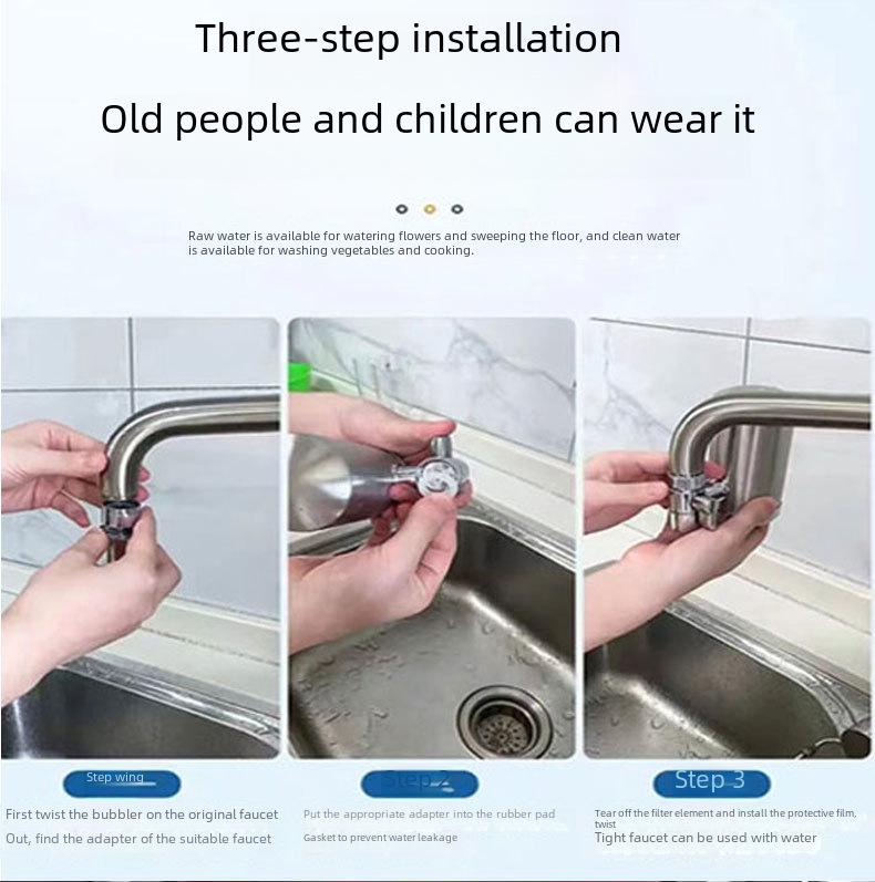 Ультрафильтрационный очиститель воды из нержавеющей стали 304 для кухонного крана