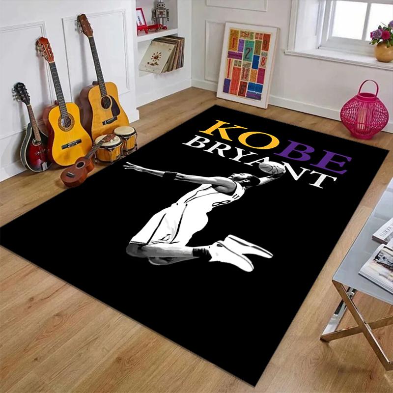 Great Basketball Player Polyester Carpet, Soft Indoor Mat for Office Chair, Living Room, Computer Desk - Decorative Home Office Rug Design