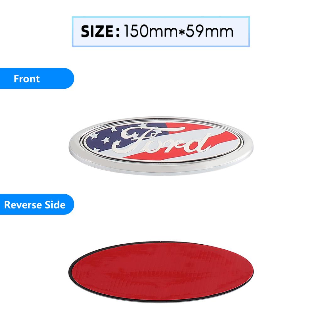 Car Rear Trunk Front Grill Sticker For Ford Grille Emblem Logo Hood Badge Focus Kuga MK7 MAX Fiesta Ranger Mondeo Mustang Escape