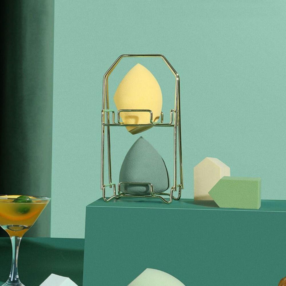 Подставка для хранения косметических спонжей Металлическая витрина Хрустальная полка для минералов Металлический каркас