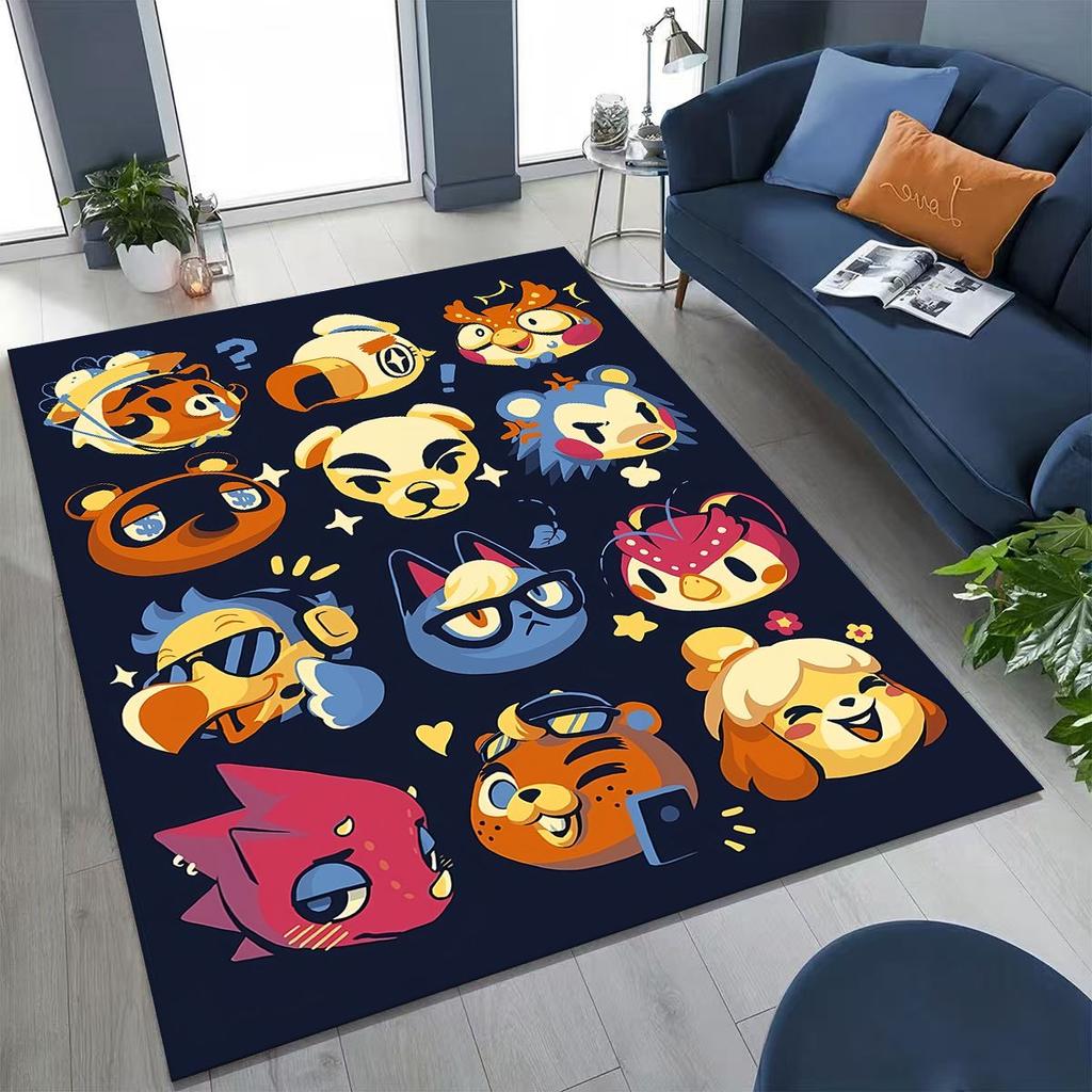 Игровой ковер с мультяшным рисунком Animal Crossing Wild World для спальни, гостиной, дивана, домашний коврик для двери, декор, большой детский игровой нескользящий коврик для пола