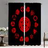 Blackout Curtains 2 Pieces NARUTOS Modern Living Room Curtains for Camera Shades Halloween Decoration Partition Window Curtain