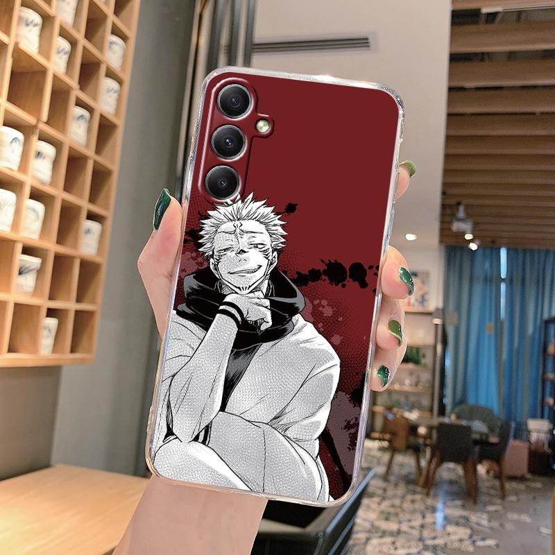 Мягкий прозрачный силиконовый чехол с рисунком аниме для Samsung A55 M35 S24 Xiaomi Redmi Note 13 Poco C65 iPhone Camera Противоударный защитный чехол