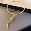 Metal Iron Zinc Zinc Alloy Women Snake Necklace Cool Street Necklace Clavicle Chain  Couple