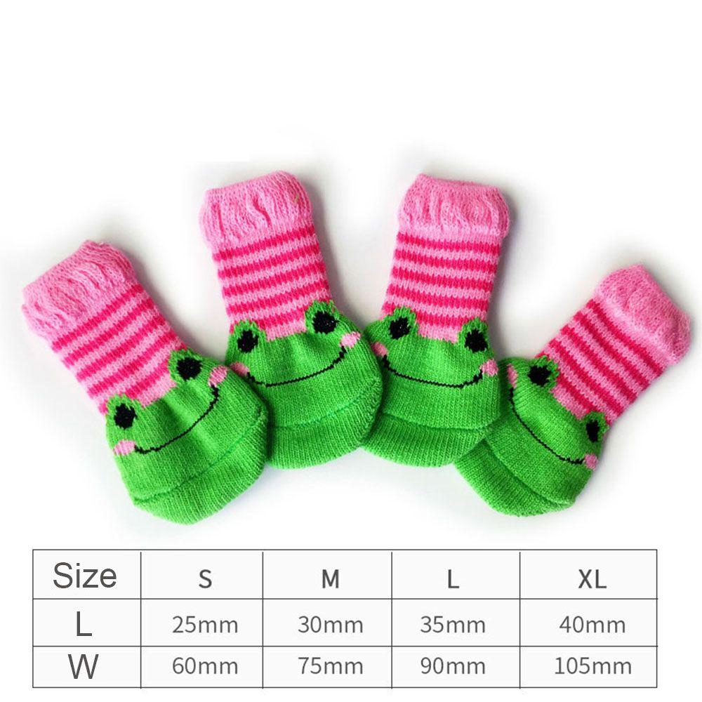 Cartoon Anti-Dirty Teddy Small Dog Anti-Scratch Pet Boots Knitted Socks Cat Accessories Dog Socks
