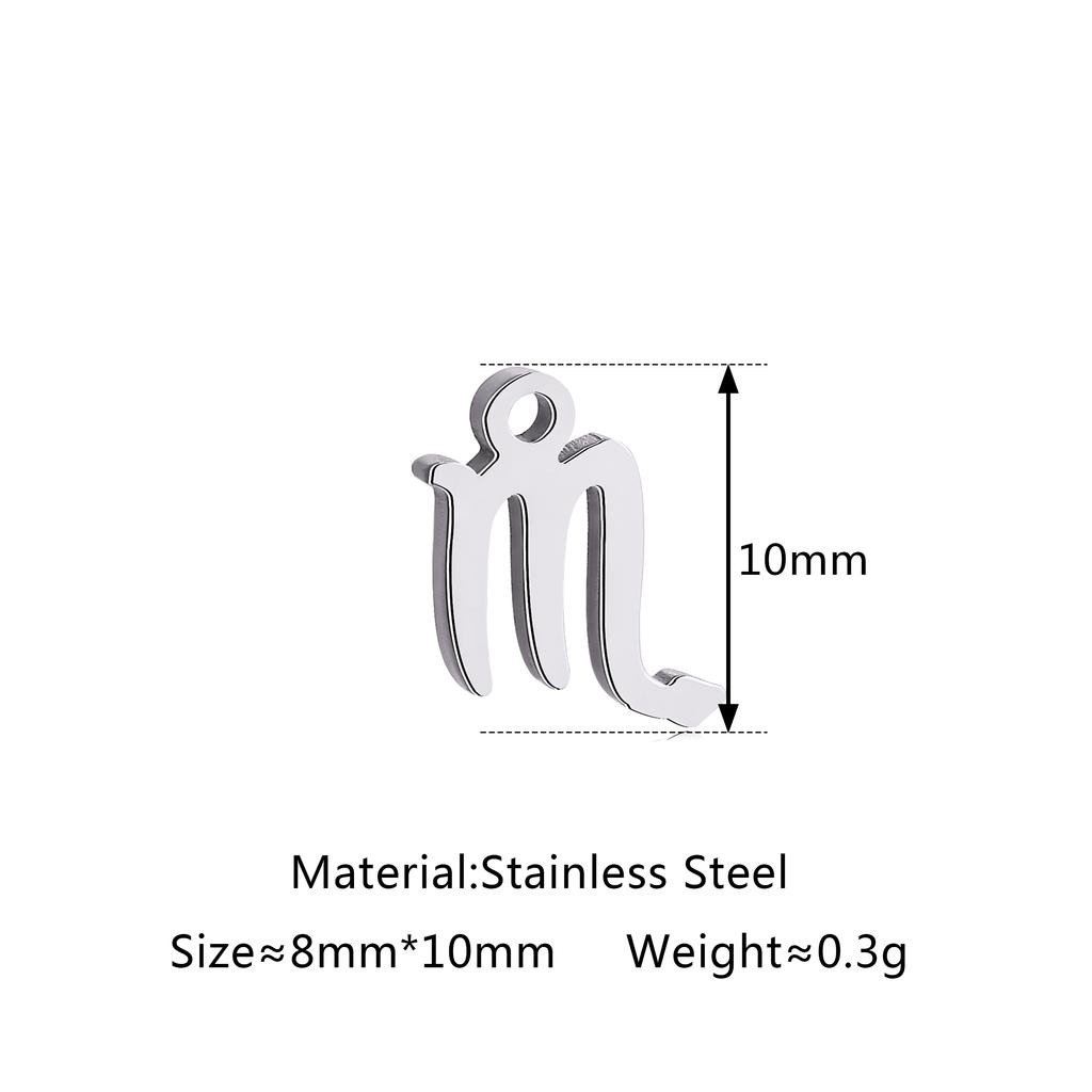 5 шт./лот Шармы со знаком зодиака из нержавеющей стали Мини-подвески со созвездиями Для DIY Рукоделия Ожерелья Браслеты Изготовление ювелирных изделий