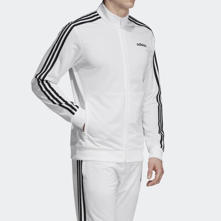 adidas Essentials 3-полосная спортивная куртка-стрейч Мужские куртки белые EB3989
