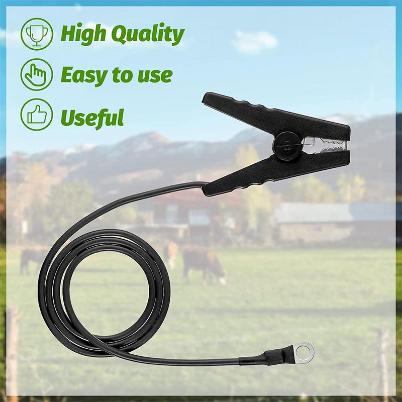 2 шт. садовые солнечные зарядные устройства для изгороди, провод для электроизгороди с зажимом типа "крокодил", зарядный провод, линии для проверки тока, соединительные линии инвертора