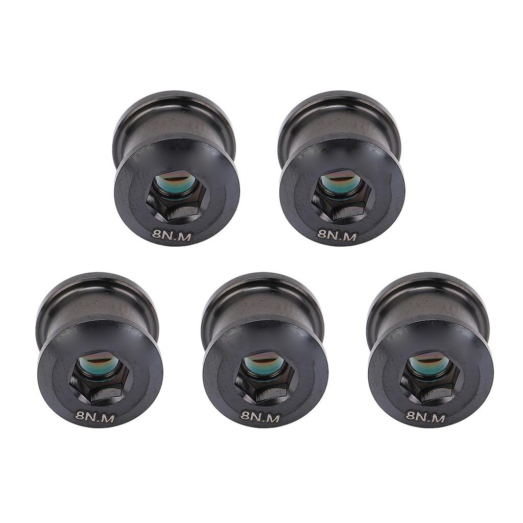 5 шт. 6,5 мм болтов для одной передней звезды, комплект из высокопрочного титанового сплава, универсальный комплект болтов для передней звезды для велосипеда, черный