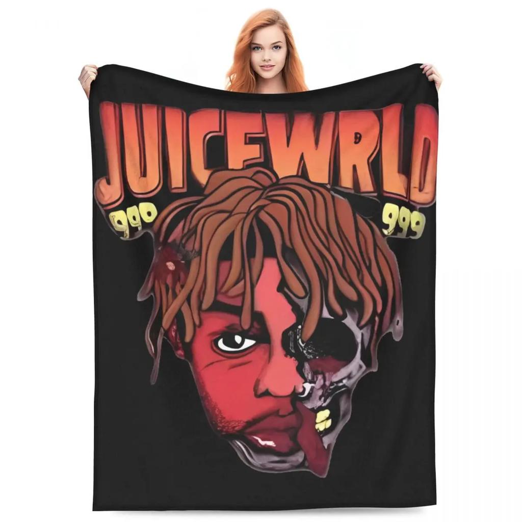 Juice Music Wrld Fuzzy Blankets The Party Never Ends Funny Throw Blanket for Sofa Bedding Lounge 200x150cm