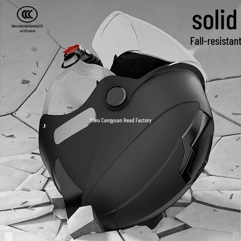 2025 Dual-Lens Unisex Motorcycle Helmet with Summer Sunscreen & All-Season Safety