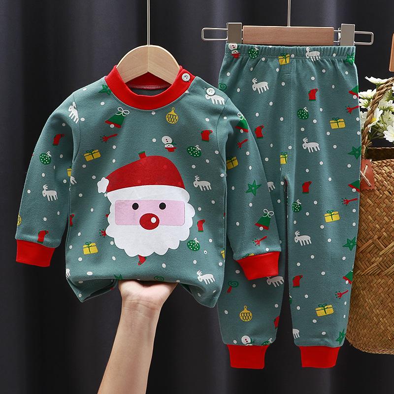 2024 Newest Boy Girls Children's Clothing Sets Sleepwear Long Sleeve Kids Pajama Girl Groups Kids Boutique Clothing