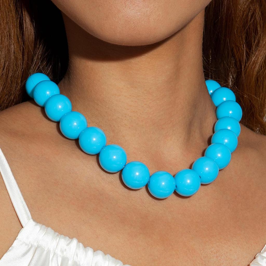 Летнее богемное допаминовое красочное преувеличенное ожерелье из бисера для женщин, ювелирные изделия, индивидуальное ожерелье-чокер для пляжного отдыха