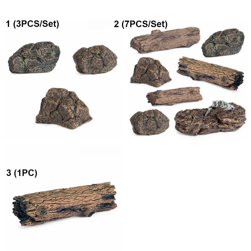Сделай сам Миниатюрный Камень Пластик Камень Дерево Коряга Фигурка Игрушка Искусственная Коряга Универсальный