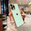Protective Case - Luxury - for iPhone 13 - Turquoise - Heart Pattern - Shockproof and Scratch-resistant