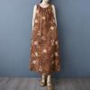 Sleeveless Plus Size Cotton Vintage Floral New In Dresses for Women Casual Loose Long Summer Dress