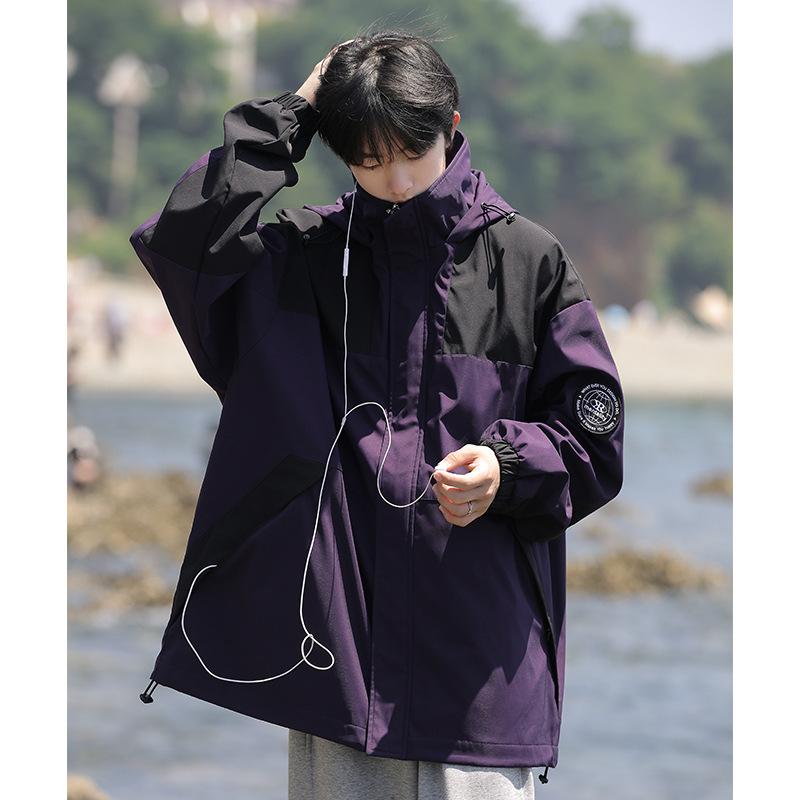 Пара модных брендовых курток мужская осенняя новая уличная ветрозащитная и водонепроницаемая рабочая одежда повседневная куртка свободная куртка