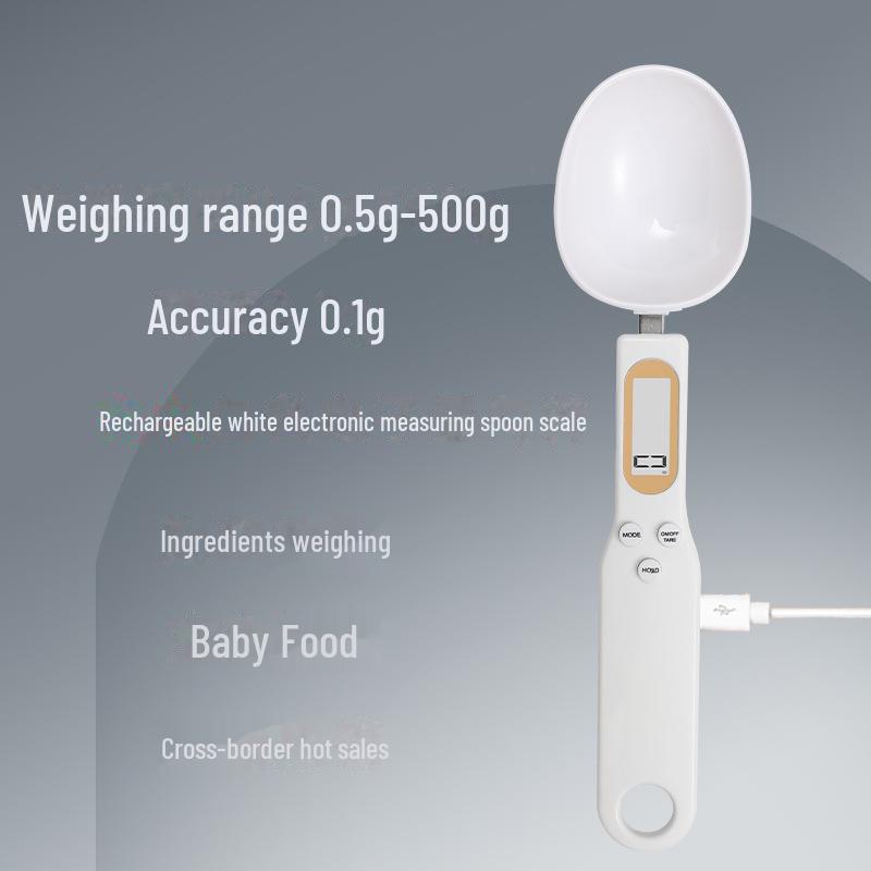 Электронные кухонные весы-ложки - компактные цифровые пищевые весы для ингредиентов, белые