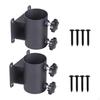 2 Pieces Deck Umbrella Mount Patio Holder Base Easy Installation Garden Beach Anti Slip