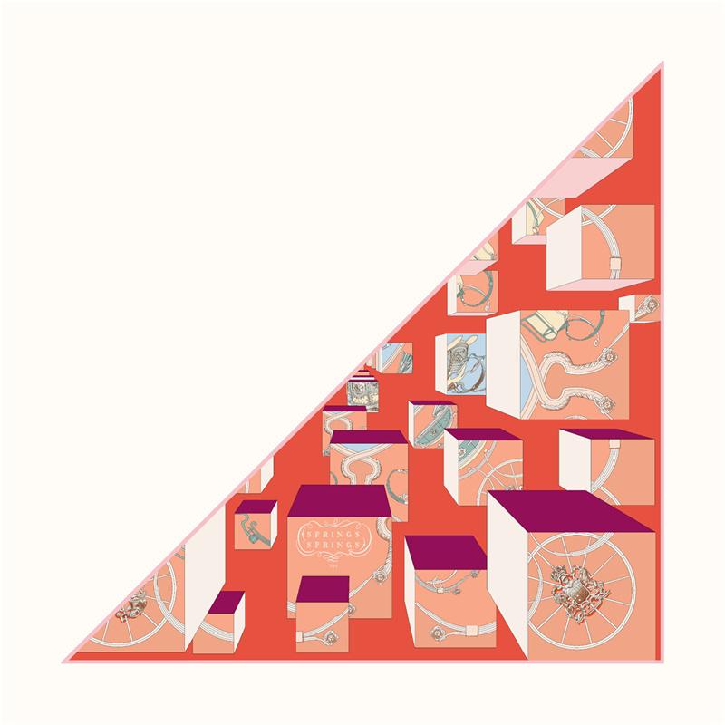 POBING Silk Scarf Women Geometric Triangle Scarves Head Echarpes Silk Foulards Femme Wraps Beach Shawls Bandana Lady Hijabs